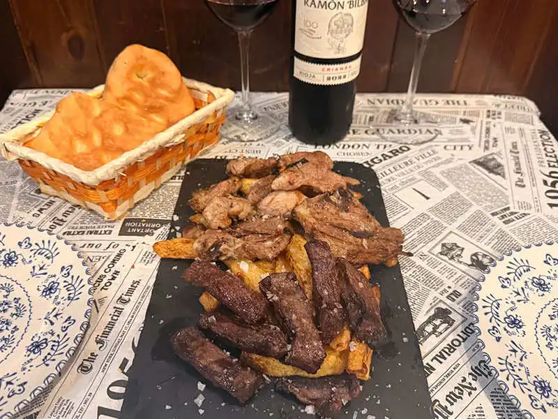 Carne a la piedra en Xàtiva
